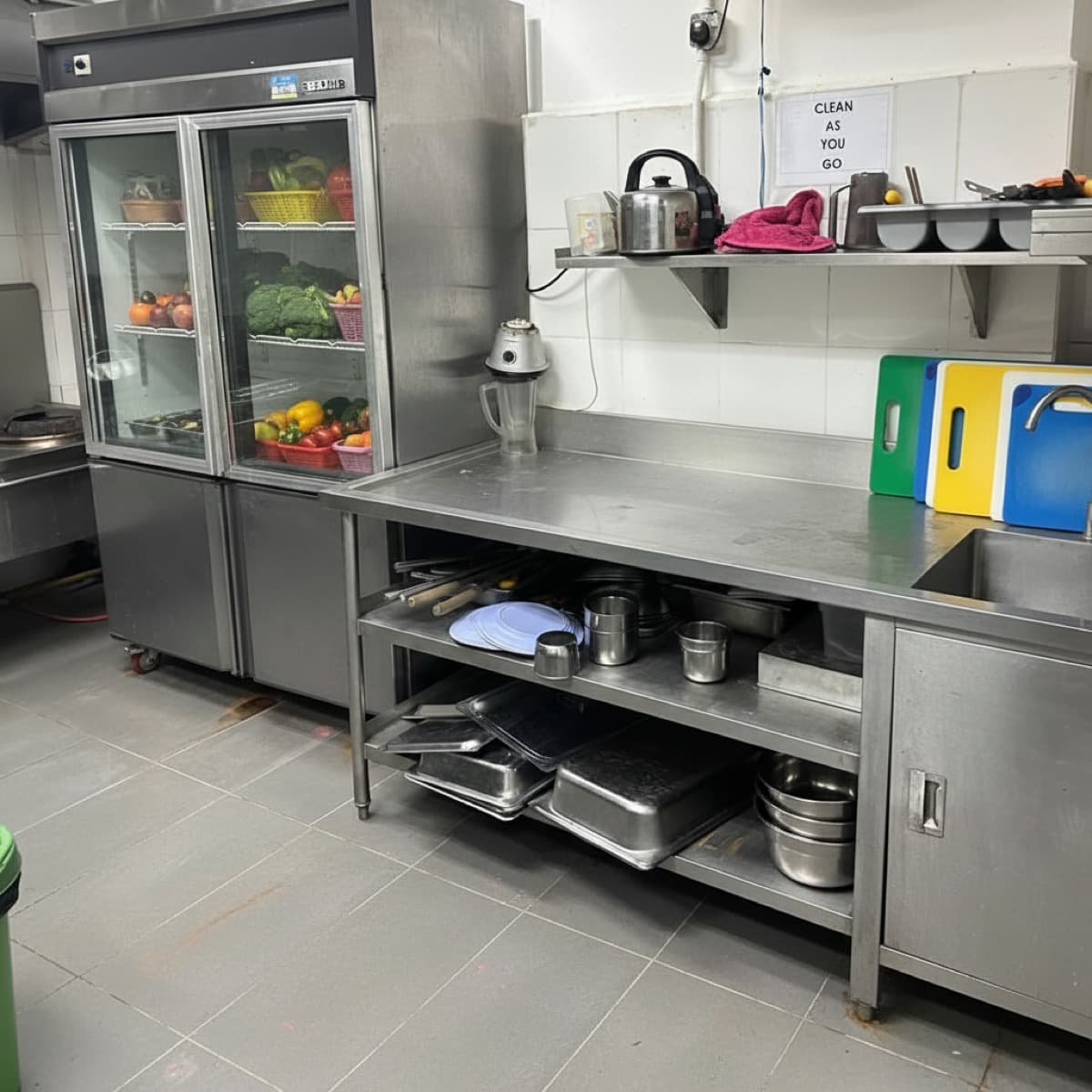 Meal packaging at central kitchen facility